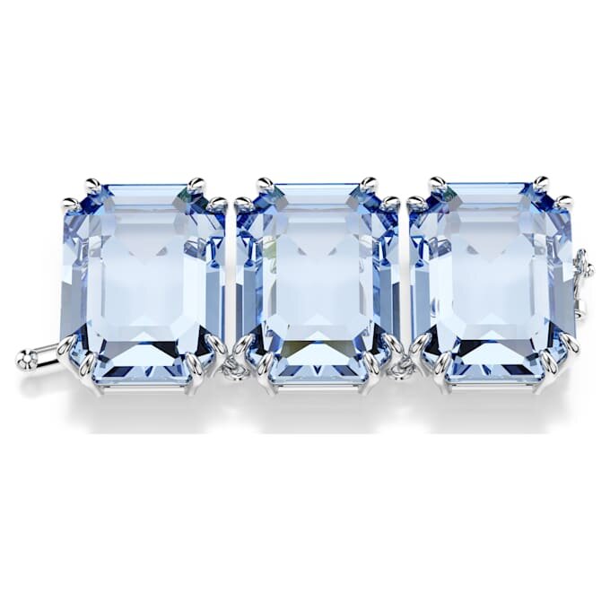 Millenia-verlengstuk met achthoekige slijpvorm, blauw, gerhodineerd Millenia-verlengstuk met achthoekige slijpvorm, blauw, gerhodineerd
