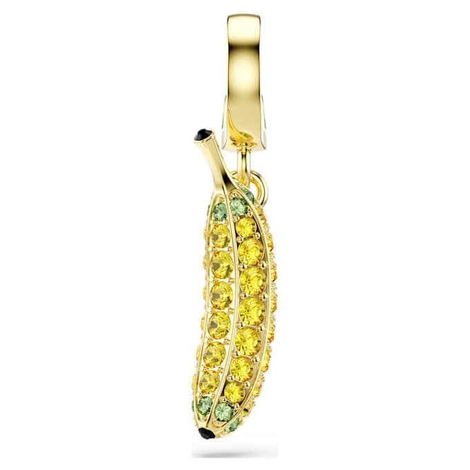 Minions-bananenbedeltje met pavé, geel, verguld Minions-bananenbedeltje met pavé, geel, verguld