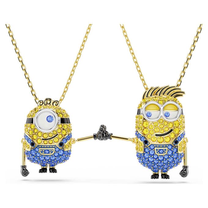Minions James en Henry Set Pavé, veelkleurig, verguld Minions James en Henry Set Pavé, veelkleurig, verguld