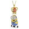 Minions King Bob-hanger met pavé, veelkleurig, verguld