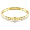 Numina-armband met ronde slijpvorm, wit, verguld