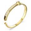 Numina-armband met ronde slijpvorm, wit, verguld