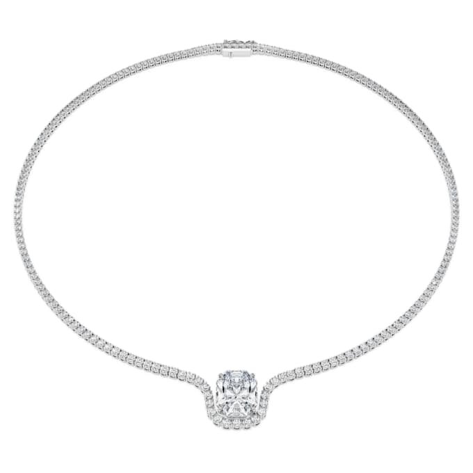 Octagon-ketting met in het laboratorium gekweekte diamanten, 12,86 karaat in totaal, achthoekige vorm, 18-karaats witgoud Octagon-ketting met in het laboratorium gekweekte diamanten, 12,86 karaat in totaal, achthoekige vorm, 18-karaats witgoud