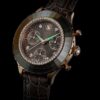 Octea Chrono-horloge, Swiss Made, leren band, grijs, roségoudkleurige afwerking Octea Chrono-horloge, Swiss Made, leren band, grijs, roségoudkleurige afwerking