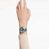 Octea Chrono-horloge, Swiss Made, leren band, groen, roségoudkleurige afwerking