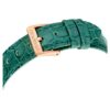 Octea Chrono-horloge, Swiss Made, leren band, groen, roségoudkleurige afwerking