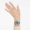Octea Chrono-horloge, Swiss Made, leren band, groen, roségoudkleurige afwerking