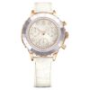 Octea Chrono-horloge, Swiss Made, leren band, wit, roségoudkleurige afwerking Octea Chrono-horloge, Swiss Made, leren band, wit, roségoudkleurige afwerking