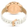 Octea Chrono-horloge, Swiss Made, leren band, wit, roségoudkleurige afwerking Octea Chrono-horloge, Swiss Made, leren band, wit, roségoudkleurige afwerking