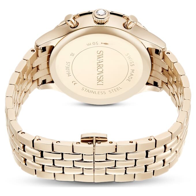Octea Chrono-horloge, Swiss Made, metalen armband, goudkleurig, champagnekleurige afwerking Octea Chrono-horloge, Swiss Made, metalen armband, goudkleurig, champagnekleurige afwerking