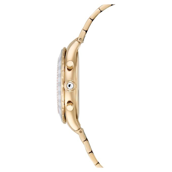 Octea Chrono-horloge, Swiss Made, metalen armband, goudkleurig, champagnekleurige afwerking Octea Chrono-horloge, Swiss Made, metalen armband, goudkleurig, champagnekleurige afwerking