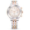 Octea Chrono-horloge Swiss Made, metalen armband, roségoudkleurig, afwerking van gemengd metaal