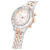 Octea Chrono-horloge Swiss Made, metalen armband, roségoudkleurig, afwerking van gemengd metaal