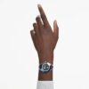 Octea Moon Horloge Swiss Made, Moon, leren band, blauw, roestvrij staal