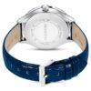 Octea Moon Horloge Swiss Made, Moon, leren band, blauw, roestvrij staal
