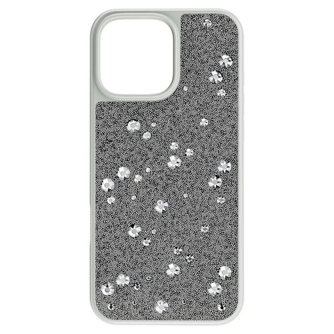 Opvallend smartphonehoesje met verspreid patroon, iPhone® 16 Pro Max, zilverkleurig Opvallend smartphonehoesje met verspreid patroon, iPhone® 16 Pro Max, zilverkleurig