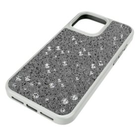 Opvallend smartphonehoesje met verspreid patroon, iPhone® 16 Pro Max, zilverkleurig