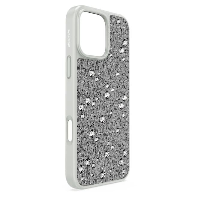 Opvallend smartphonehoesje met verspreid patroon, iPhone® 16 Pro Max, zilverkleurig Opvallend smartphonehoesje met verspreid patroon, iPhone® 16 Pro Max, zilverkleurig