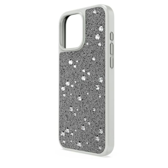 Opvallend smartphonehoesje met verspreid patroon, iPhone® 16 Pro Max, zilverkleurig Opvallend smartphonehoesje met verspreid patroon, iPhone® 16 Pro Max, zilverkleurig