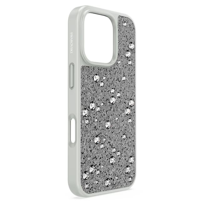 Opvallend smartphonehoesje met verspreid patroon, iPhone® 16 Pro, zilverkleurig Opvallend smartphonehoesje met verspreid patroon, iPhone® 16 Pro, zilverkleurig