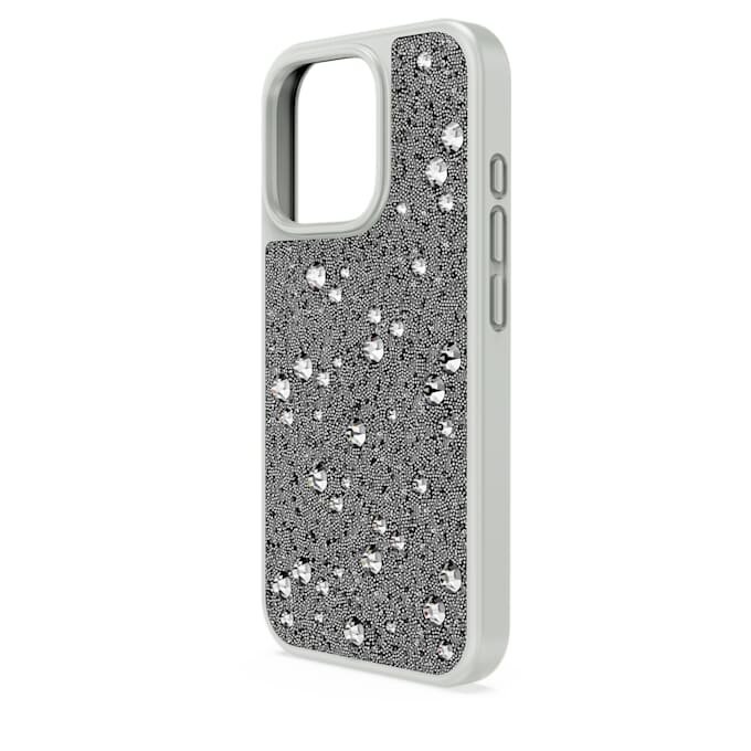 Opvallend smartphonehoesje met verspreid patroon, iPhone® 16 Pro, zilverkleurig Opvallend smartphonehoesje met verspreid patroon, iPhone® 16 Pro, zilverkleurig
