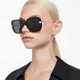 Oversized zonnebril, vierkante vorm, Sk6011, zwart Oversized zonnebril, vierkante vorm, Sk6011, zwart