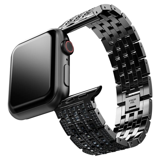 Princess-horlogeband voor Apple Watch® 40 mm & 41 mm, zwart, zwarte afwerking Princess-horlogeband voor Apple Watch® 40 mm & 41 mm, zwart, zwarte afwerking