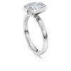 Ring met achthoekige bezel, in het laboratorium gekweekte diamanten 2,0 karaat in totaal, achthoekige vorm, 14K witgoud Ring met achthoekige bezel, in het laboratorium gekweekte diamanten 2,0 karaat in totaal, achthoekige vorm, 14K witgoud