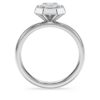 Ring met achthoekige bezel, in het laboratorium gekweekte diamanten 2,0 karaat in totaal, achthoekige vorm, 14K witgoud Ring met achthoekige bezel, in het laboratorium gekweekte diamanten 2,0 karaat in totaal, achthoekige vorm, 14K witgoud