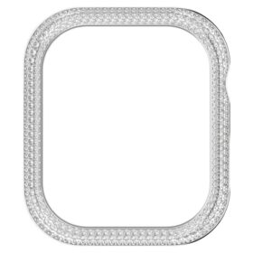 Schitterende hoes voor Apple Watch® Series 7, 41 mm, zilverkleurig
