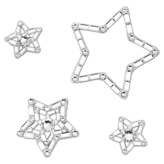 Set lichaamsjuwelen (4), ster, wit Set lichaamsjuwelen (4), ster, wit