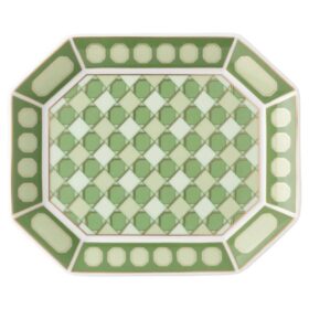 Signum-dienblad van porselein, klein, groen