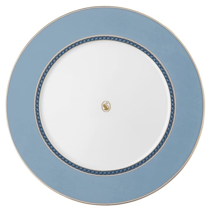 Signum-dinerbord van porselein, blauw Signum-dinerbord van porselein, blauw