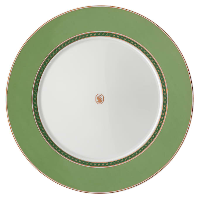 Signum-dinerbord van porselein, groen Signum-dinerbord van porselein, groen