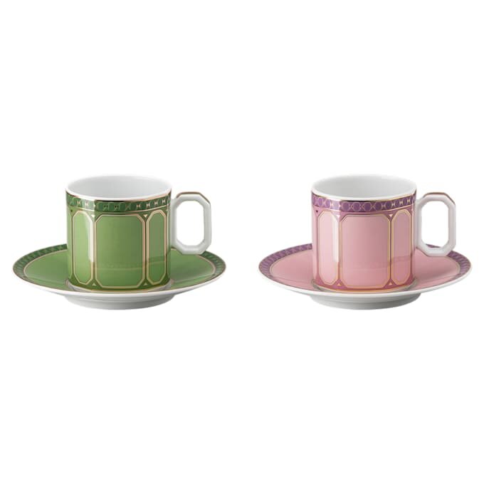 Signum-espressoset van porselein, veelkleurig Signum-espressoset van porselein, veelkleurig