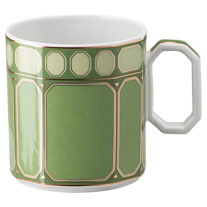 Signum koffiekopje met schoteltje, porselein, groen Signum koffiekopje met schoteltje, porselein, groen