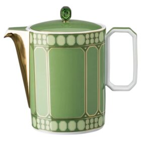 Signum koffiepot van porselein, groen