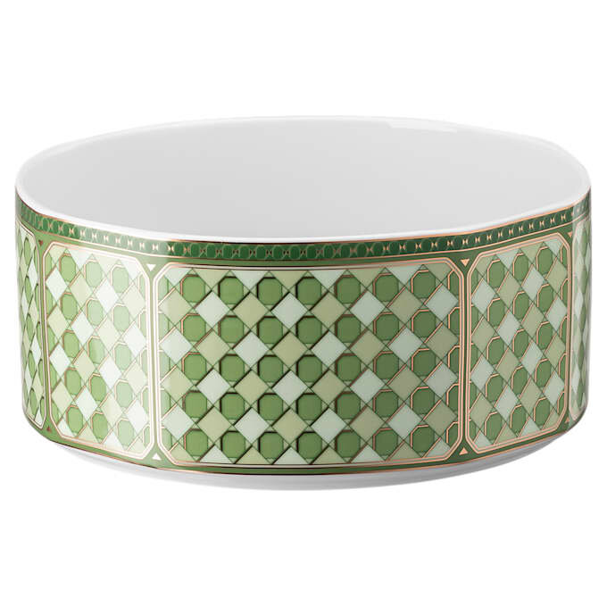 Signum-kom van porselein, klein, groen Signum-kom van porselein, klein, groen