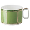 Signum-kopje met schoteltje, porselein, groen Signum-kopje met schoteltje, porselein, groen
