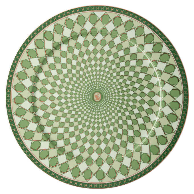 Signum serveerbord van porselein, groot, groen Signum serveerbord van porselein, groot, groen