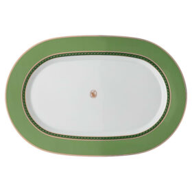 Signum serveerschaal van porselein, klein, groen