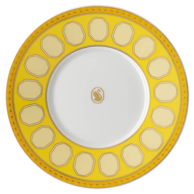 Signum-theekopje met schoteltje, porselein, geel Signum-theekopje met schoteltje, porselein, geel