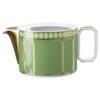 Signum-theepot van porselein, groot, groen Signum-theepot van porselein, groot, groen