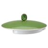 Signum-theepot van porselein, groot, groen Signum-theepot van porselein, groot, groen