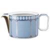 Signum-theepot van porselein, klein, blauw Signum-theepot van porselein, klein, blauw