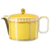 Signum-theepot van porselein, klein, geel Signum-theepot van porselein, klein, geel