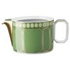 Signum-theepot van porselein, klein, groen Signum-theepot van porselein, klein, groen