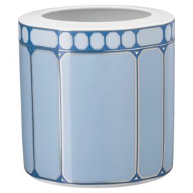 Signum-vaas van porselein, breed, blauw