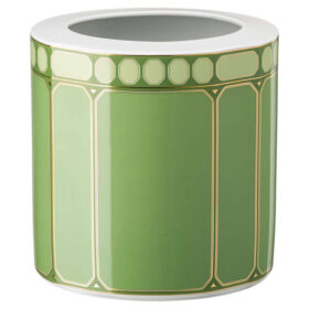 Signum-vaas van porselein, breed, groen
