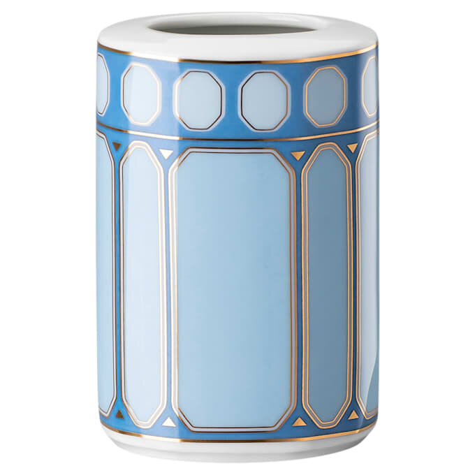 Signum-vaas van porselein, klein, blauw Signum-vaas van porselein, klein, blauw